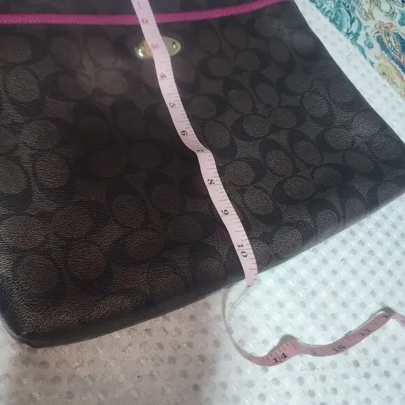 COACH EUC SIGNATURE FILE CROSSBODY BAG - Picture 5 of 8